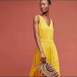 Dolan for Anthropologie Long Yellow Dress